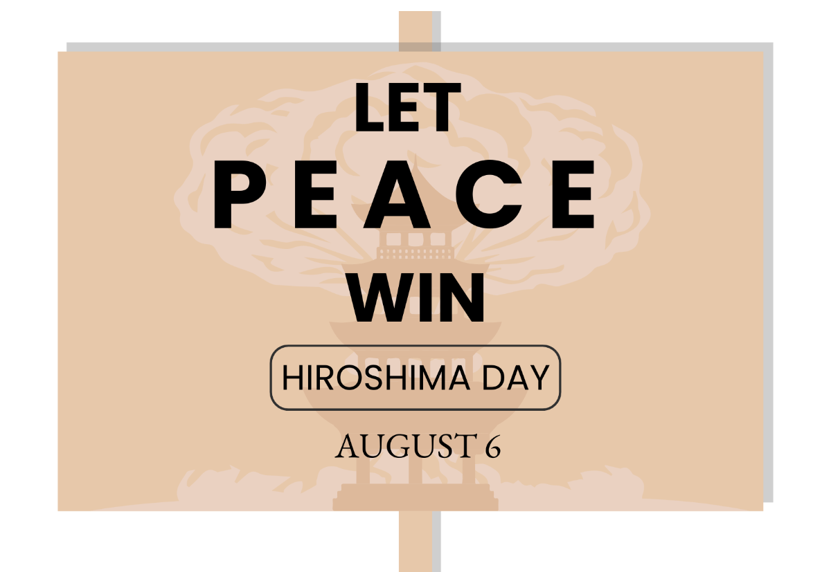 Hiroshima Day Pluck Card