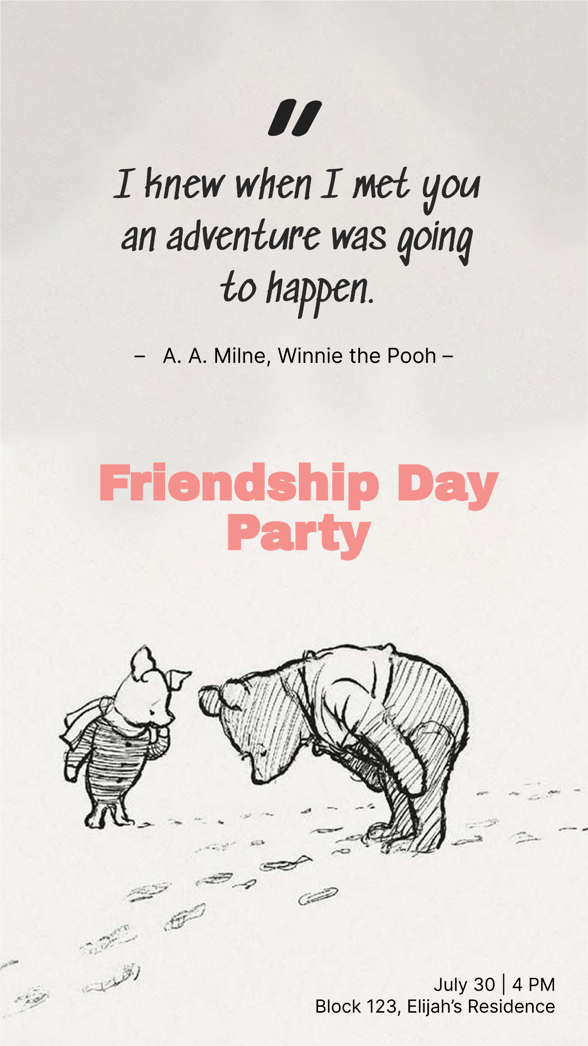 Friendship Day Party Quote