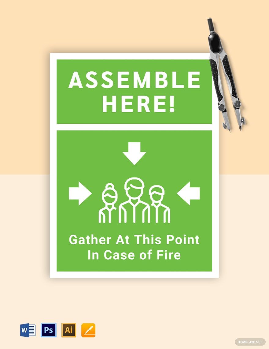 Fire Assembly Point Sign Template