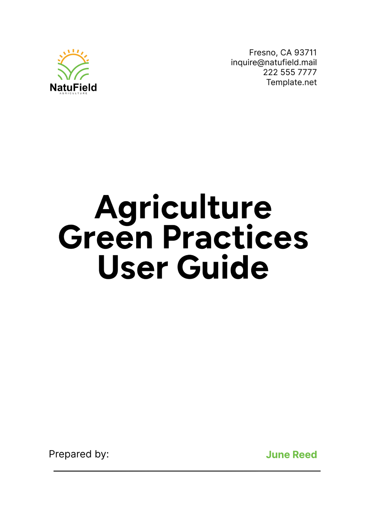 Agriculture Green Practices User Guide Template - Edit Online & Download