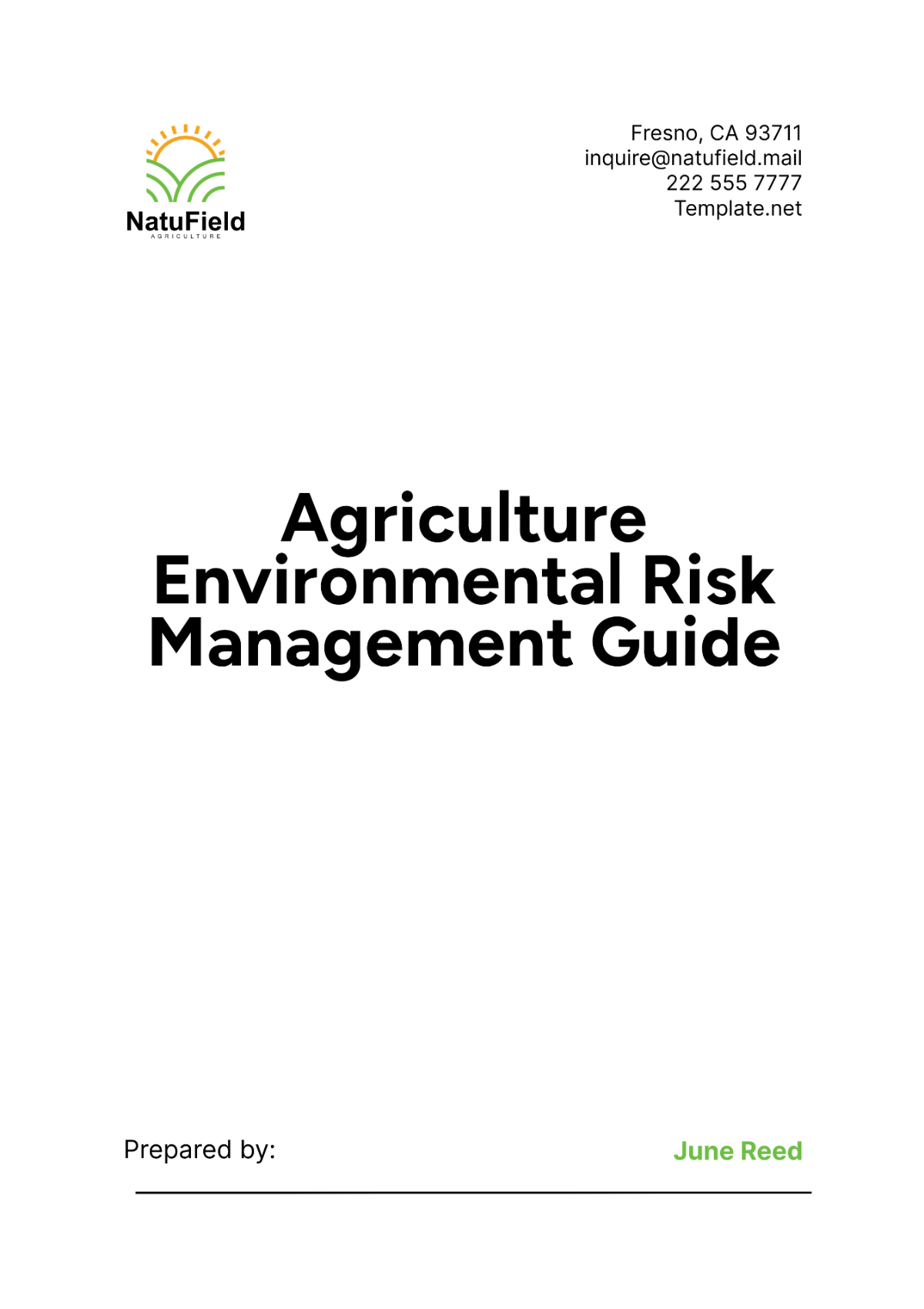 Agriculture Environmental Risk Management Guide Template - Edit Online & Download