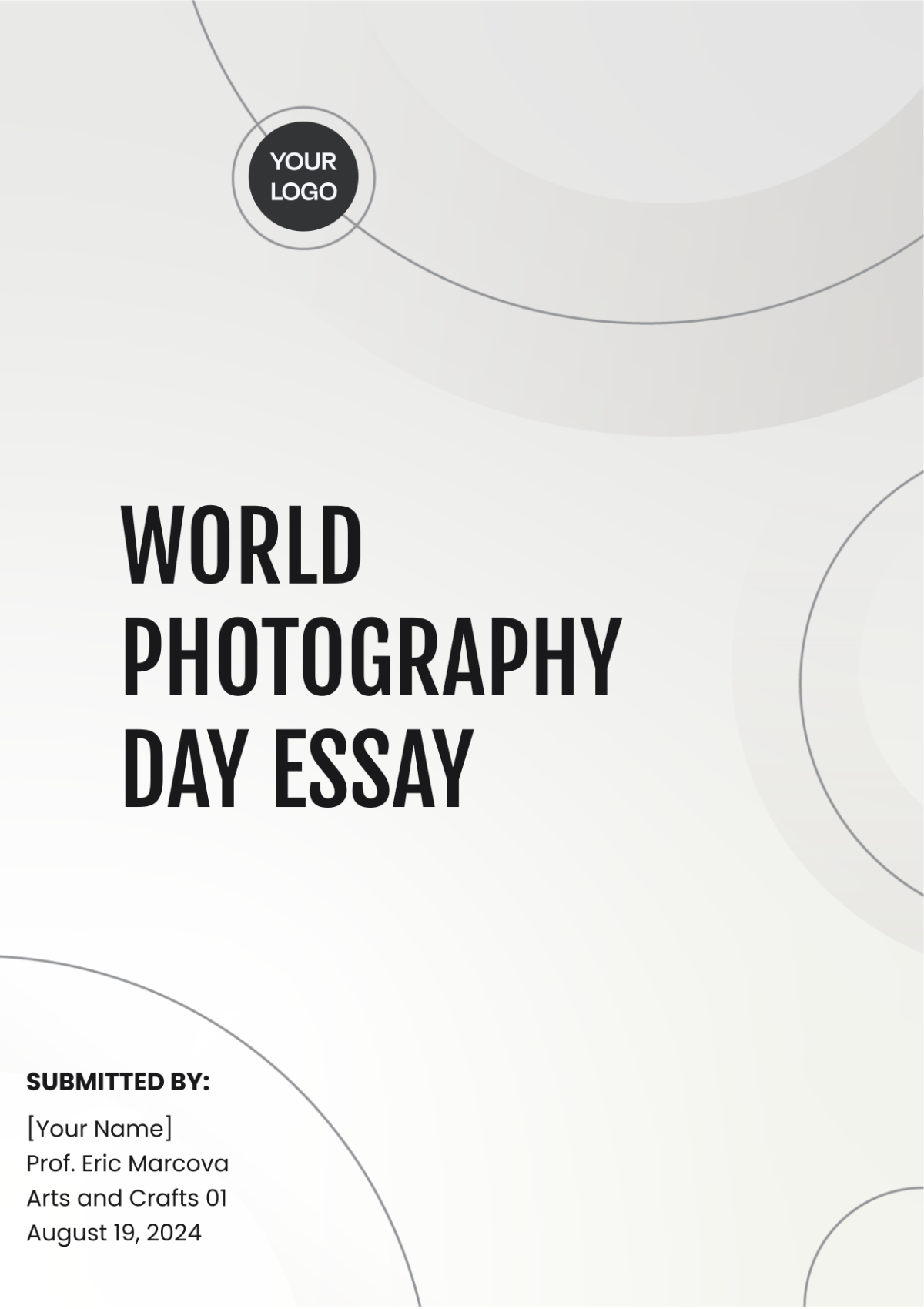 World Photography Day Essay Template - Edit Online & Download