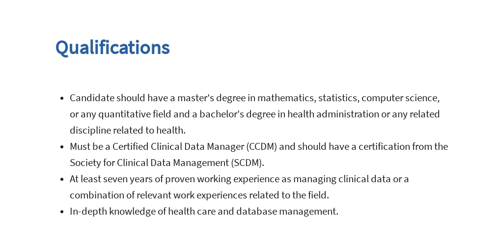 Clinical information systems manager job description