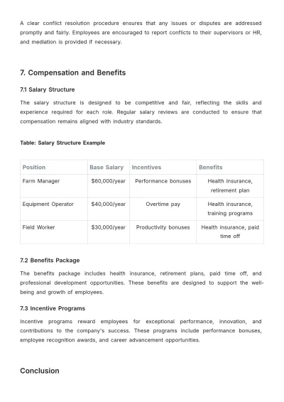 Free Agriculture Workforce Procedure Template to Edit Online