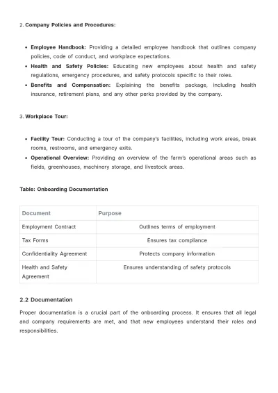 Free Agriculture Workforce Procedure Template to Edit Online
