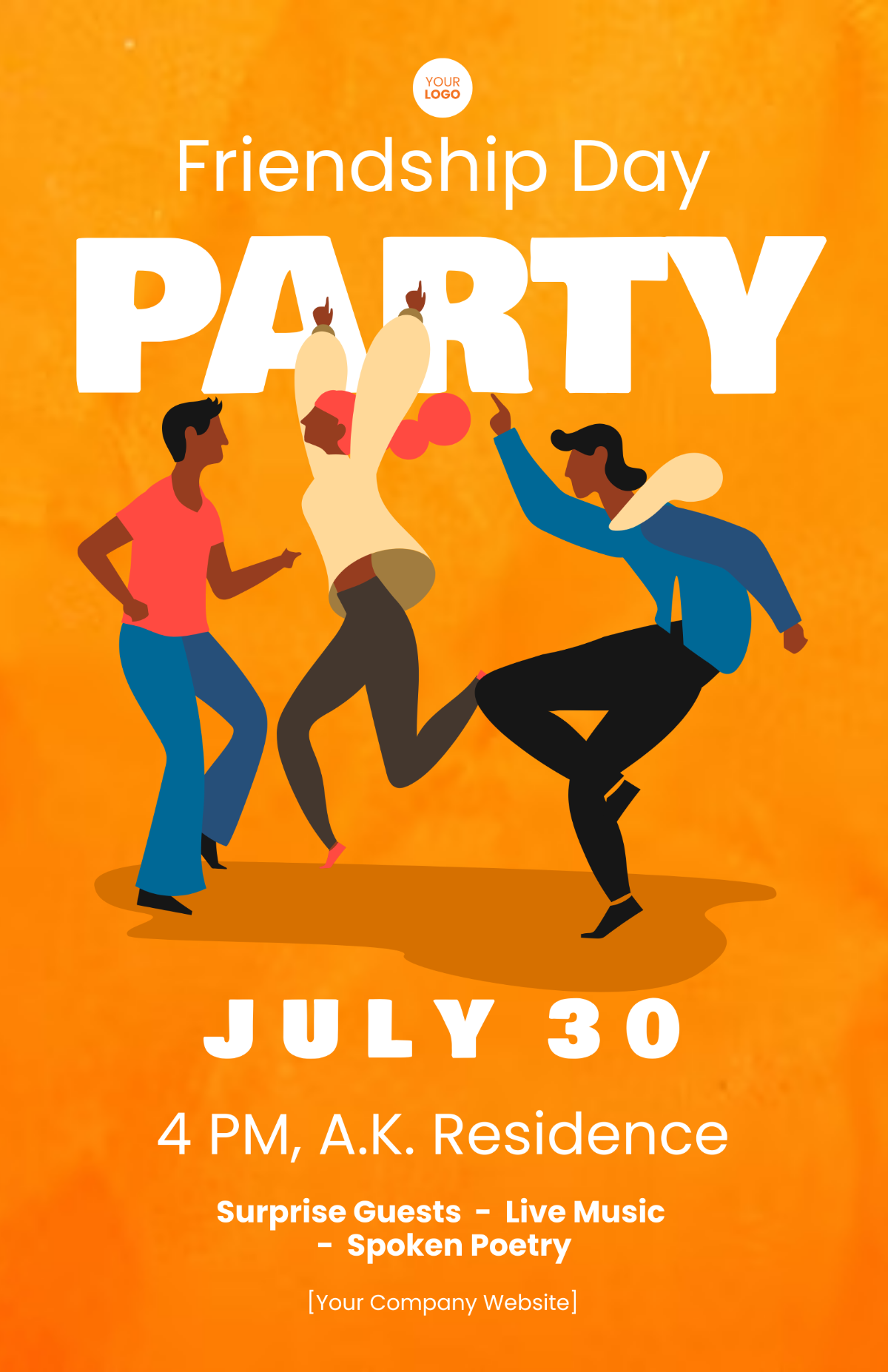 Friendship Day Party Poster