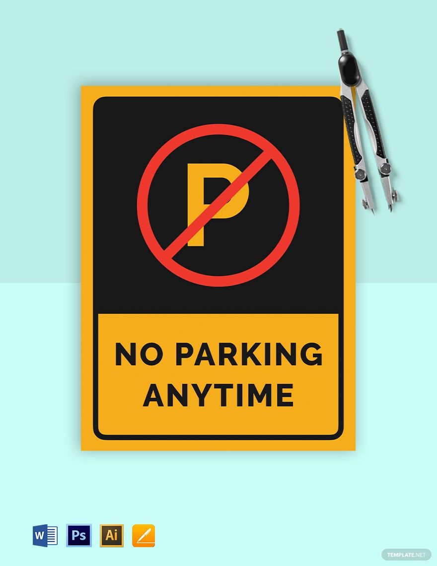 No Parking Sign Template