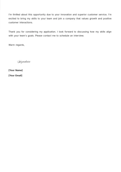 Free Call Center Representative Cover Letter For Part Time Job to Edit Online