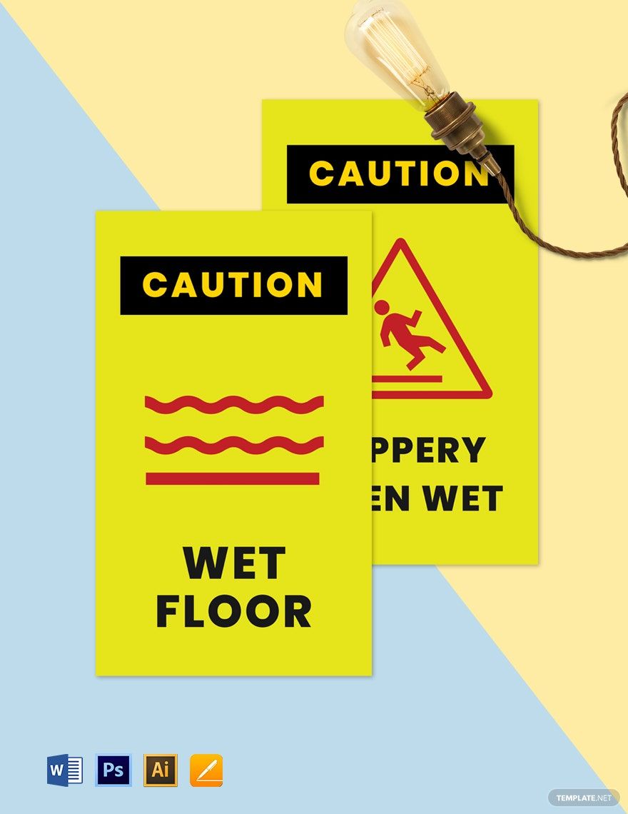 Double Sided Floor Sign Template
