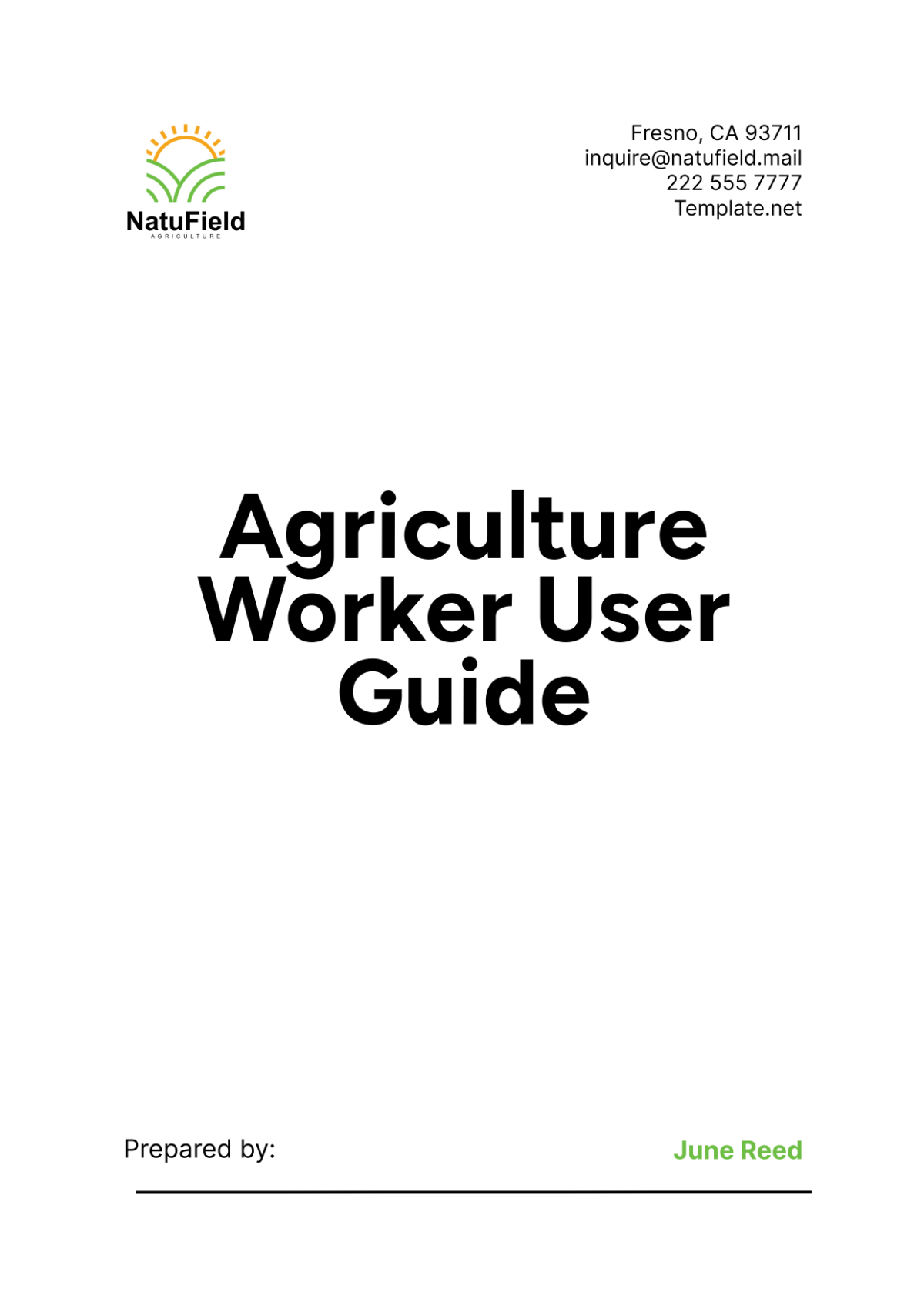 Agriculture Worker User Guide Template - Edit Online & Download