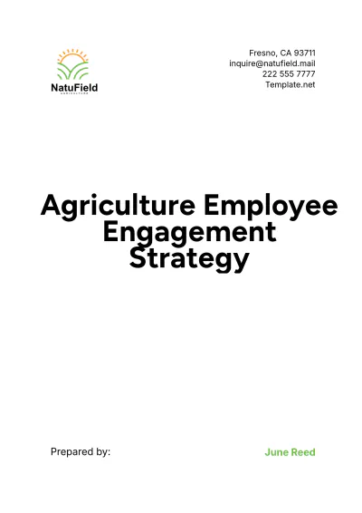 Free Agriculture Employee Engagement Strategy Template to Edit Online