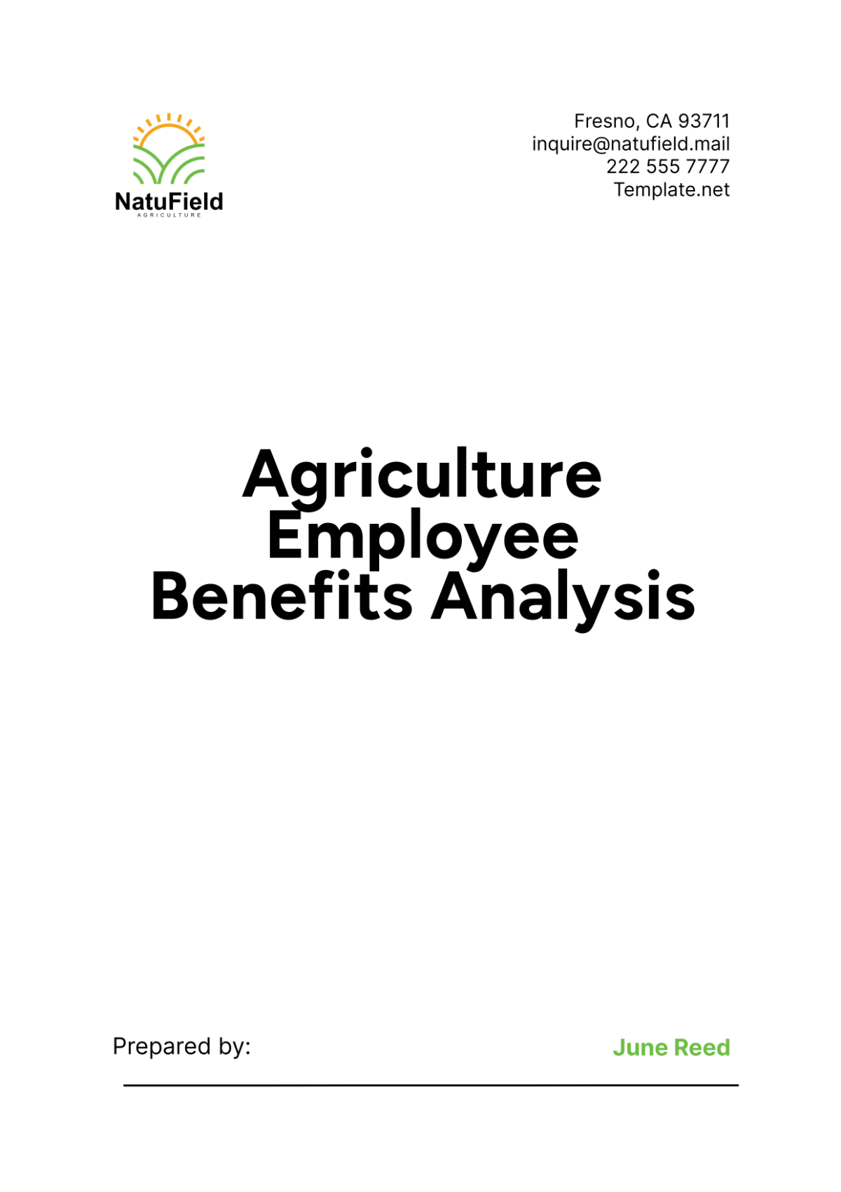 Agriculture Employee Benefits Analysis Template - Edit Online & Download