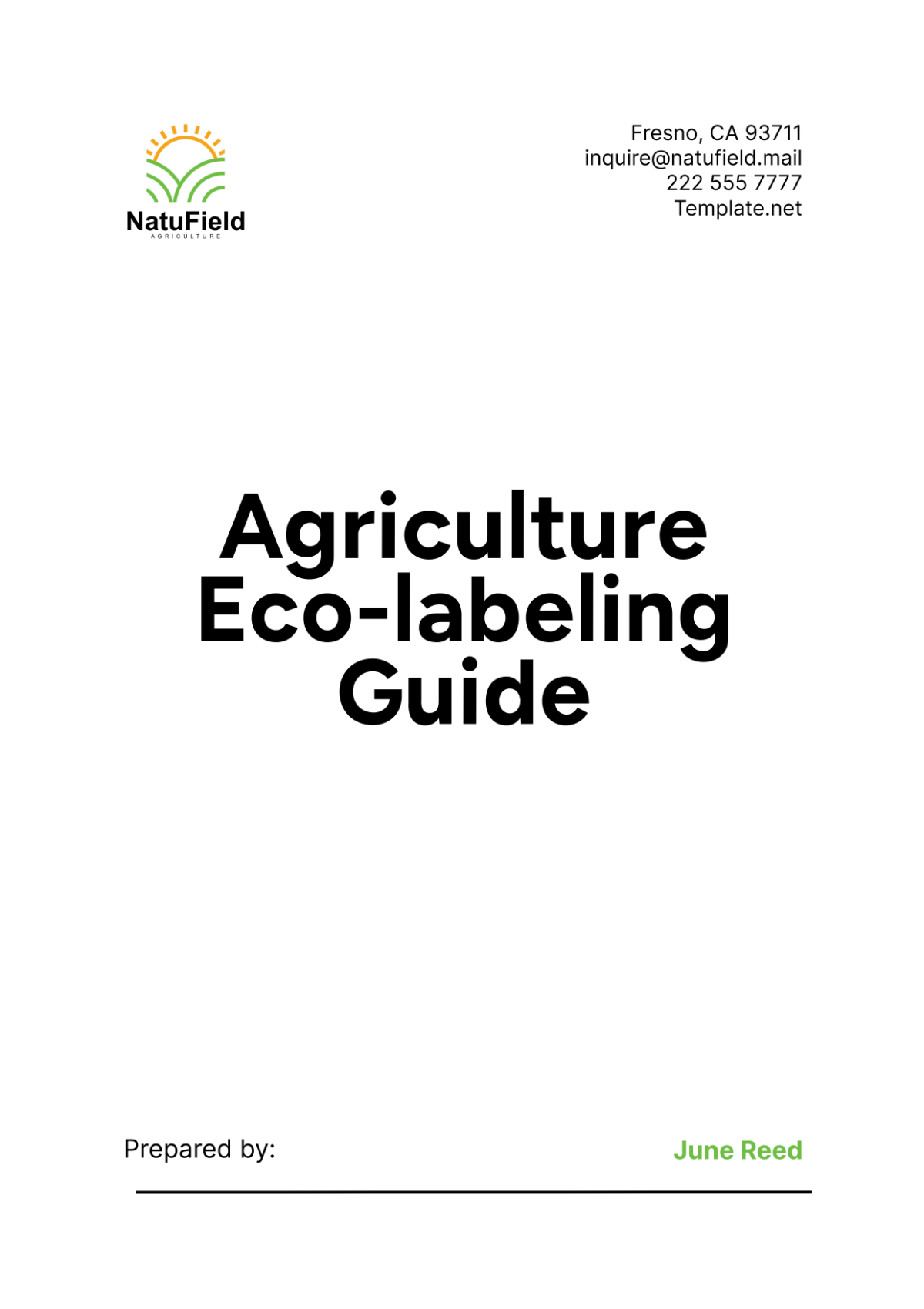 Agriculture Eco-labeling Guide Template - Edit Online & Download