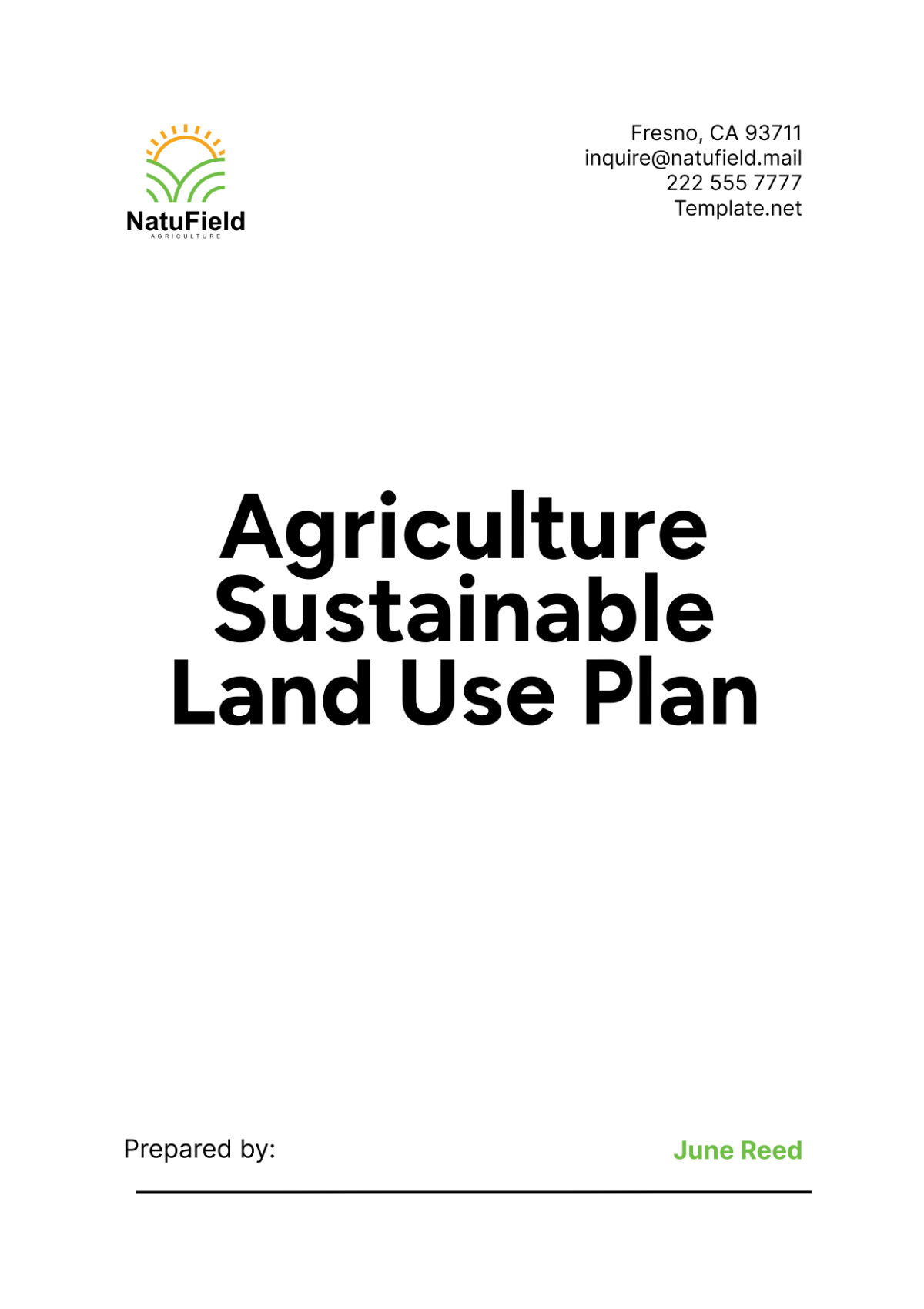 Agriculture Sustainable Land Use Plan Template - Edit Online & Download