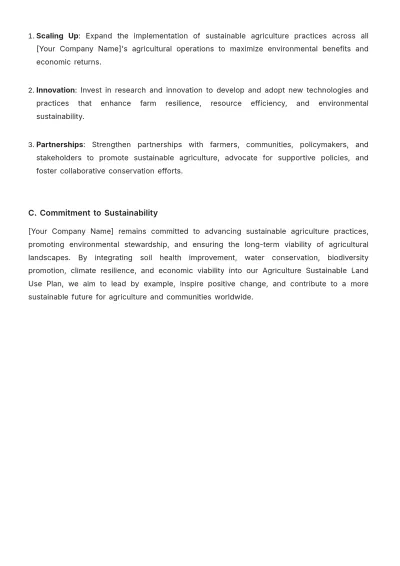 Free Agriculture Sustainable Land Use Plan Template to Edit Online