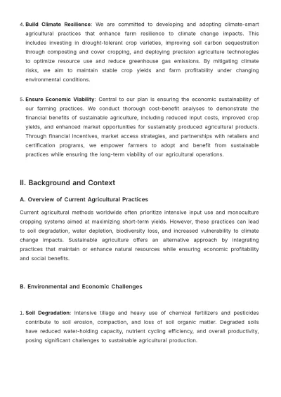 Free Agriculture Sustainable Land Use Plan Template to Edit Online