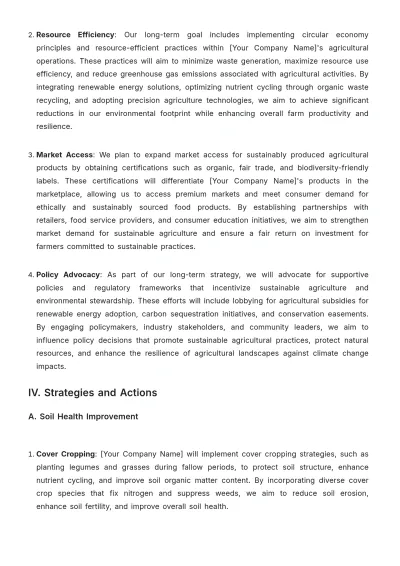 Free Agriculture Sustainable Land Use Plan Template to Edit Online