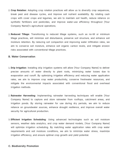 Free Agriculture Sustainable Land Use Plan Template to Edit Online