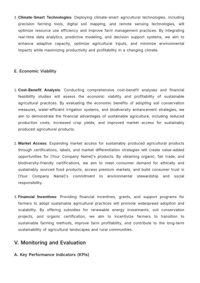 Free Agriculture Sustainable Land Use Plan Template to Edit Online