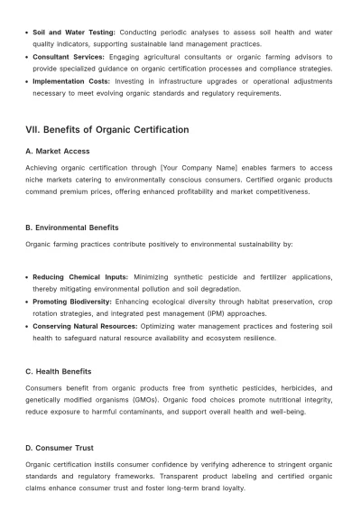 Free Agriculture Organic Farming Certification Procedure Template to Edit Online
