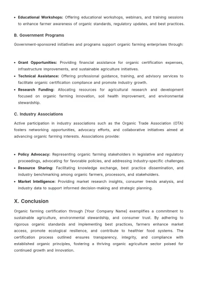 Free Agriculture Organic Farming Certification Procedure Template to Edit Online