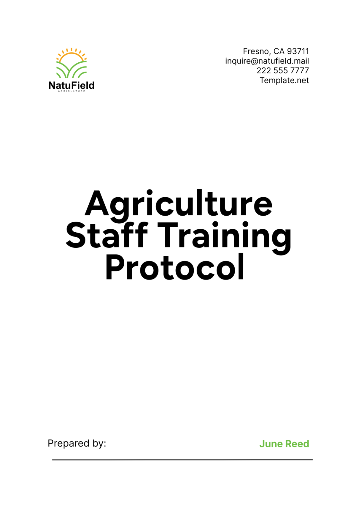 Agriculture Staff Training Protocol Template - Edit Online & Download