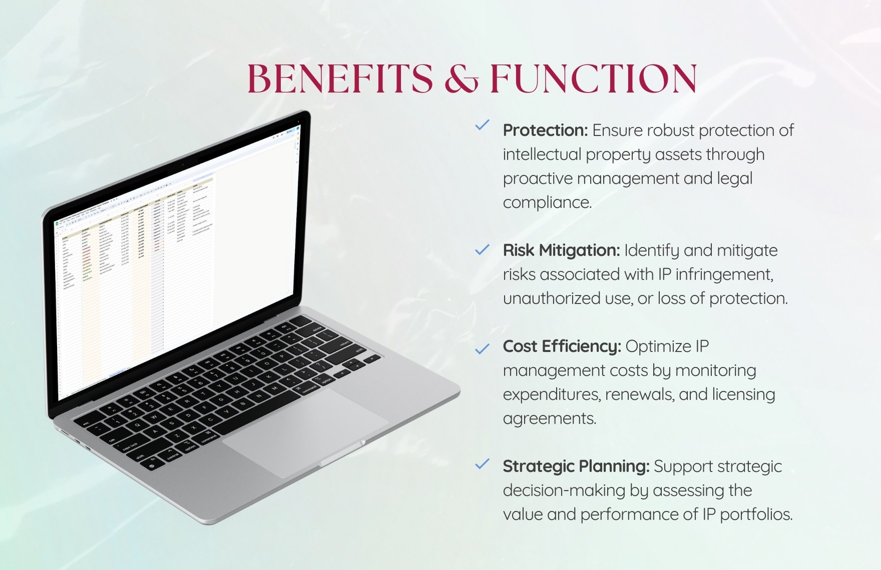 Legal Corporate Intellectual Property Management Tracker Template