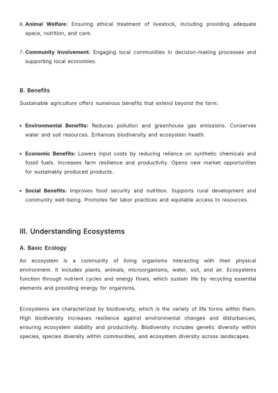 Free Agriculture Environmental Education Manual Template to Edit Online