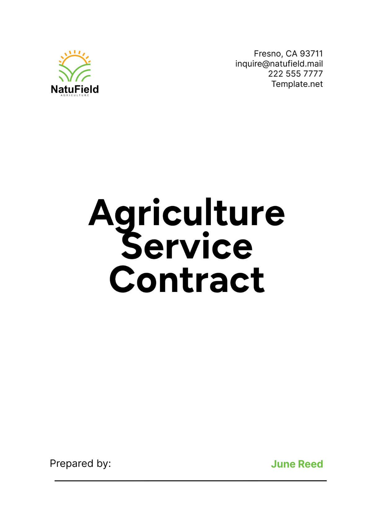 Agriculture Service Contract Template - Edit Online & Download