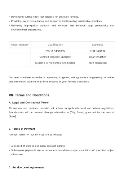 Free Agriculture B2B Sales Proposal Template to Edit Online