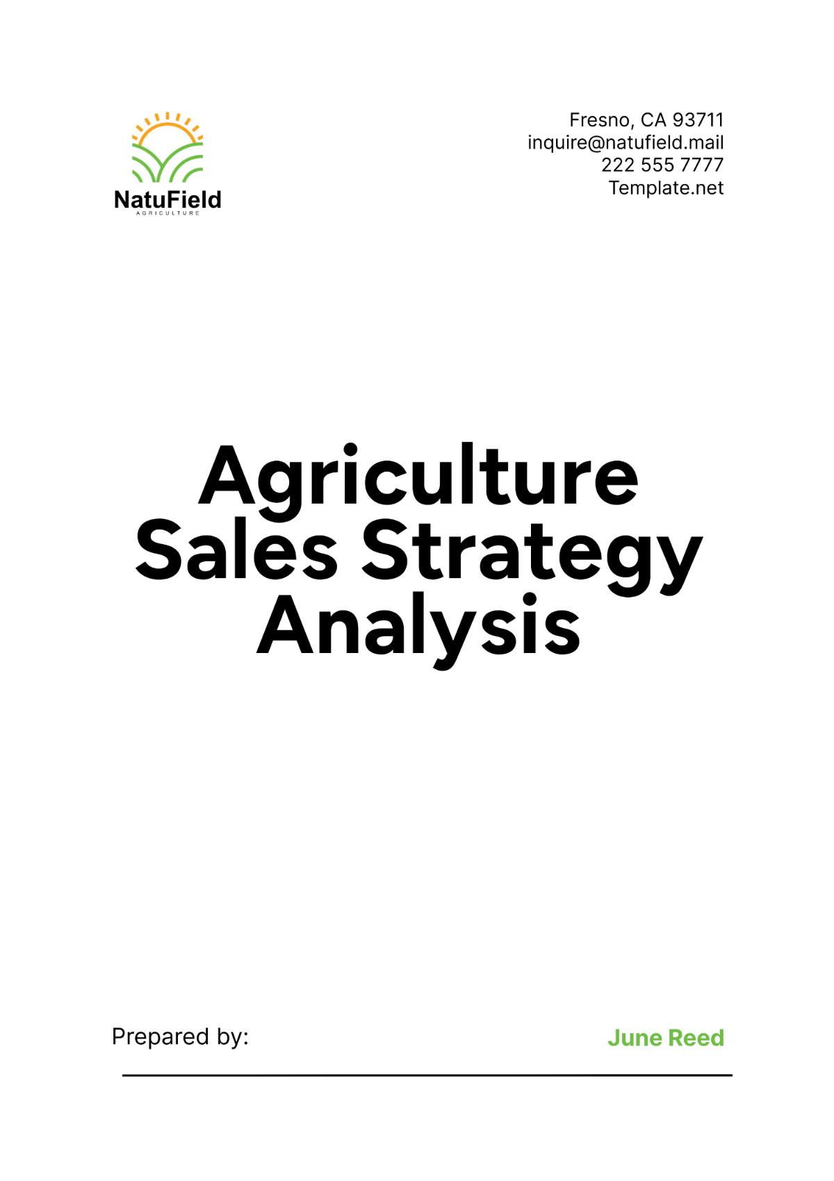 Agriculture Sales Strategy Analysis Template - Edit Online & Download