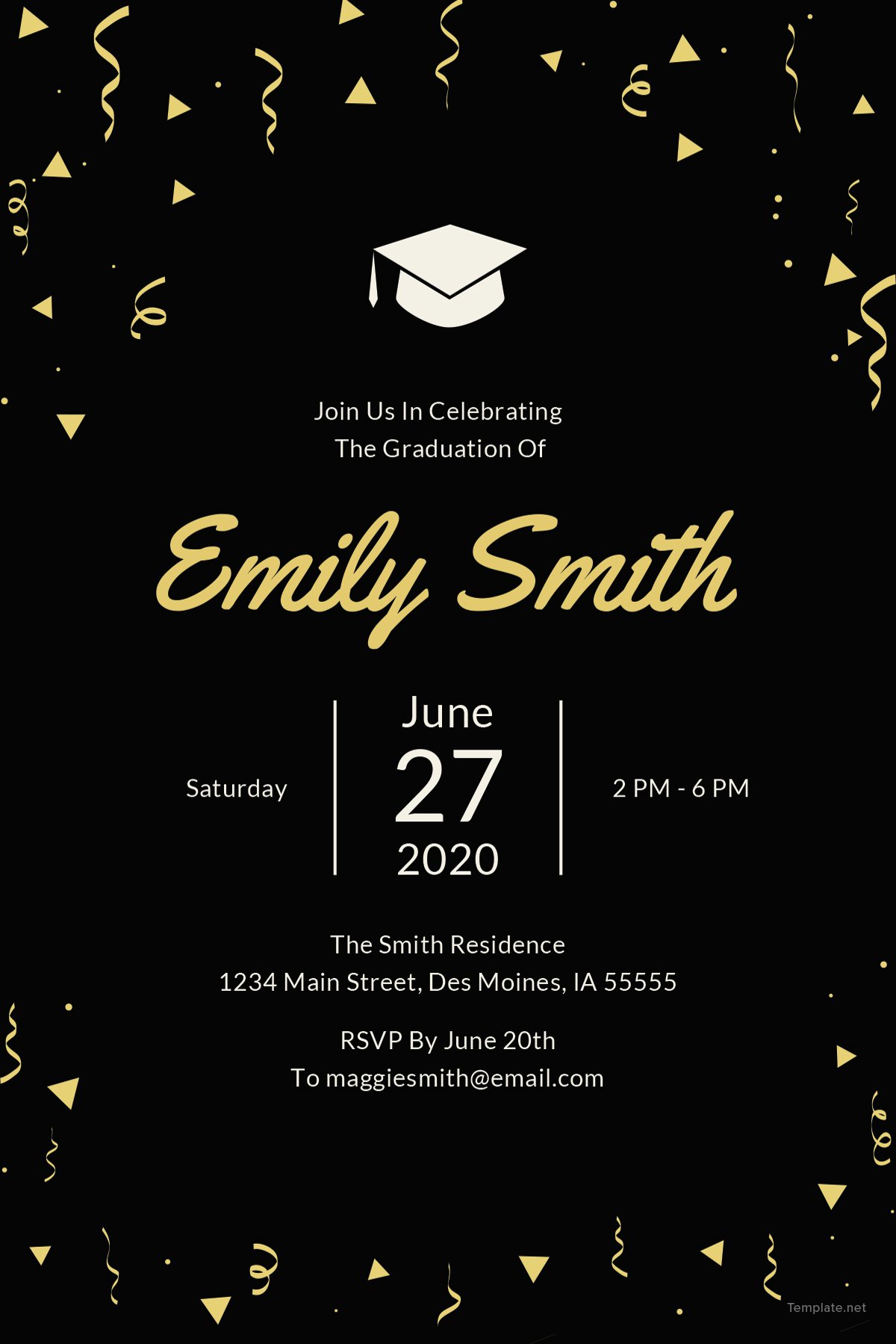 graduation invitation card template free download publisher