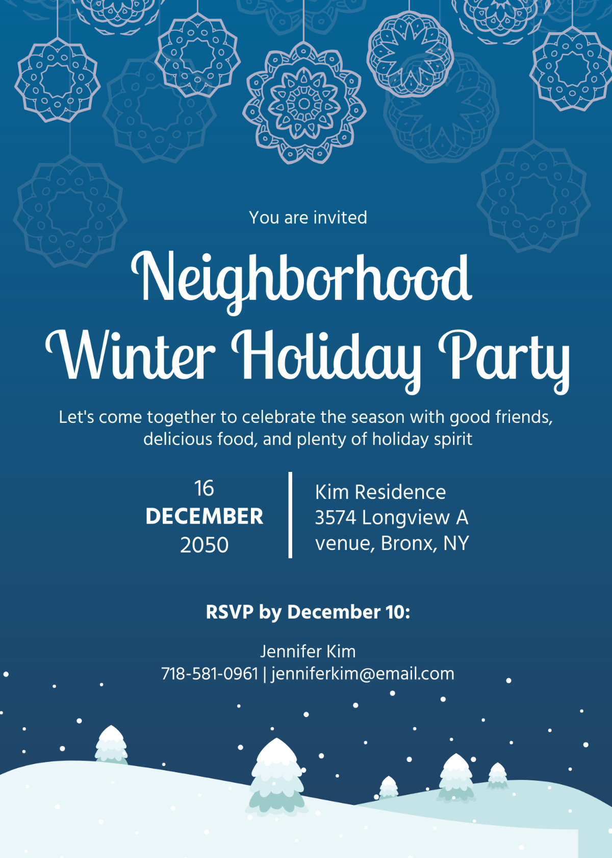 Winter Holiday Party Invitation