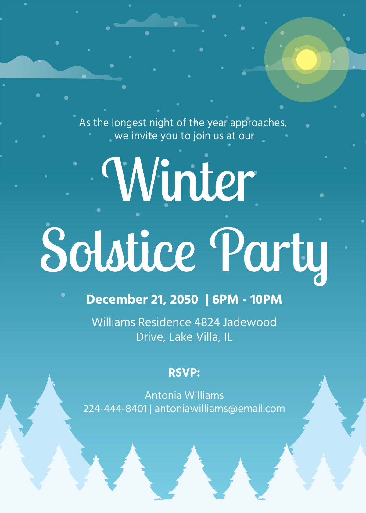 Winter Solstice Party Invitation
