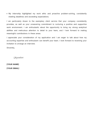 Free Accounting Entry Level Cover Letter to Edit Online