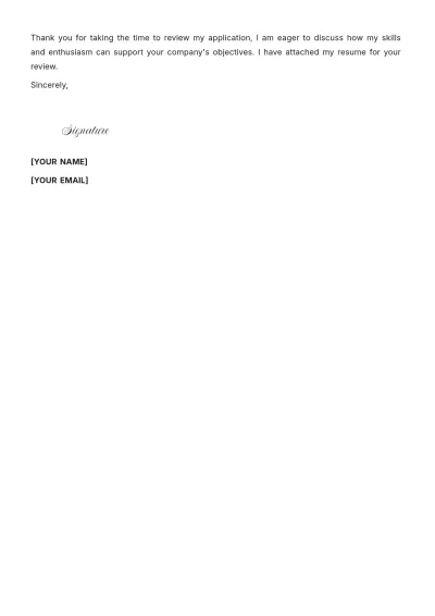 Free Human Resources Entry Level Cover Letter to Edit Online