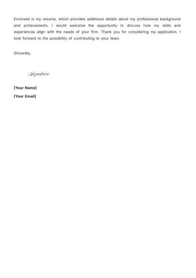 Free Personal Injury Paralegal Cover Letter to Edit Online