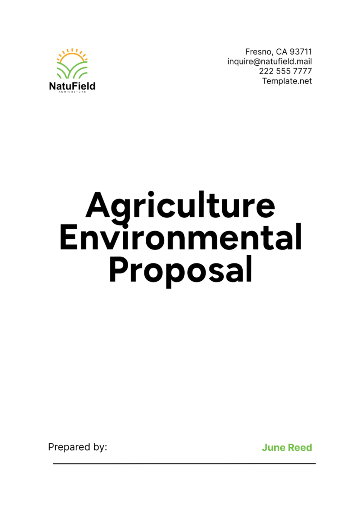 Agriculture Environmental Proposal Template - Edit Online & Download