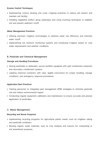 Free Agriculture Environmental Compliance Procedure Template to Edit Online