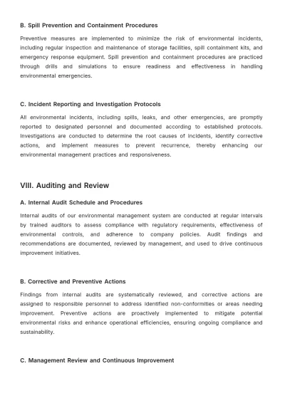 Free Agriculture Environmental Compliance Procedure Template to Edit Online