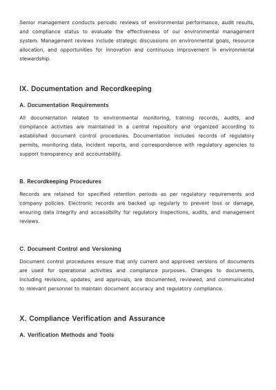 Free Agriculture Environmental Compliance Procedure Template to Edit Online