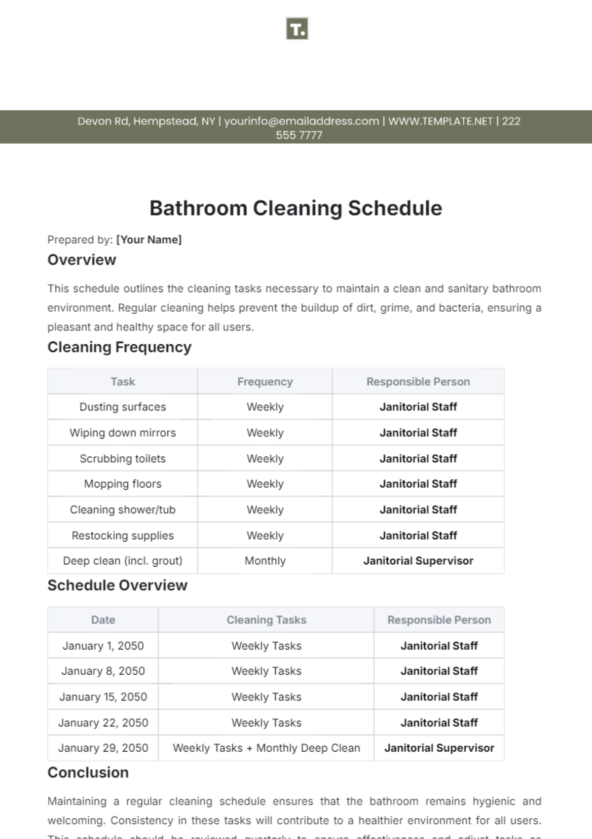 Free Public Area Cleaning Schedule Template To Edit Online Free Public Area Cleaning Schedule Template To Edit Online