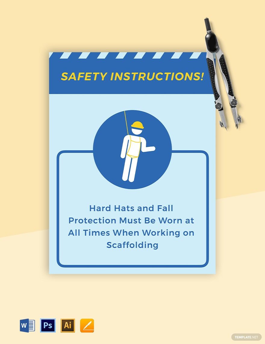 Scaffold Safety Sign Template