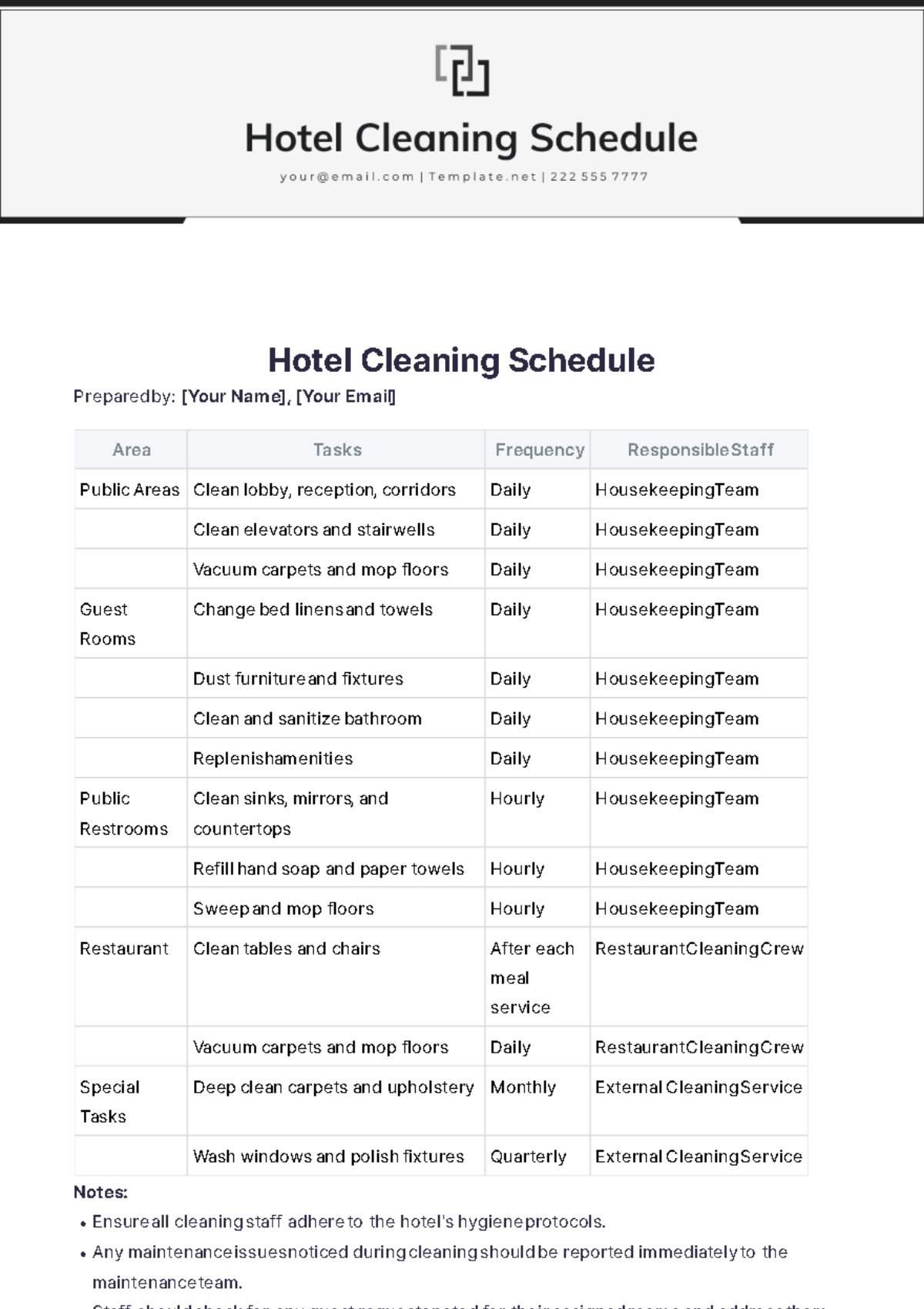 Free Shower Schedule Template To Edit Online