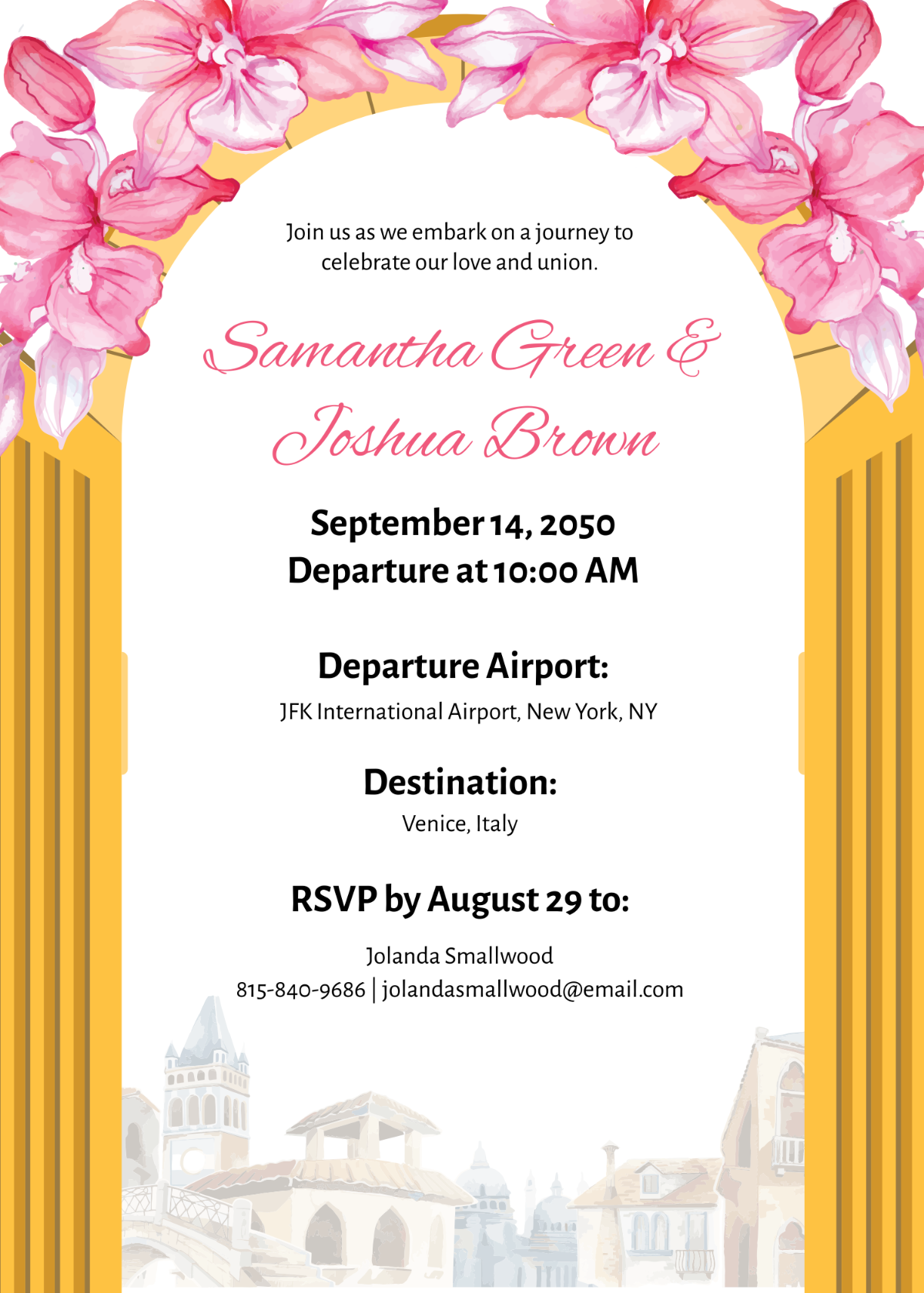 Travel Wedding Invitation