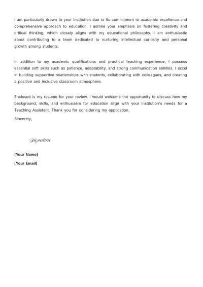 Free Teaching Entry Level Cover Letter to Edit Online