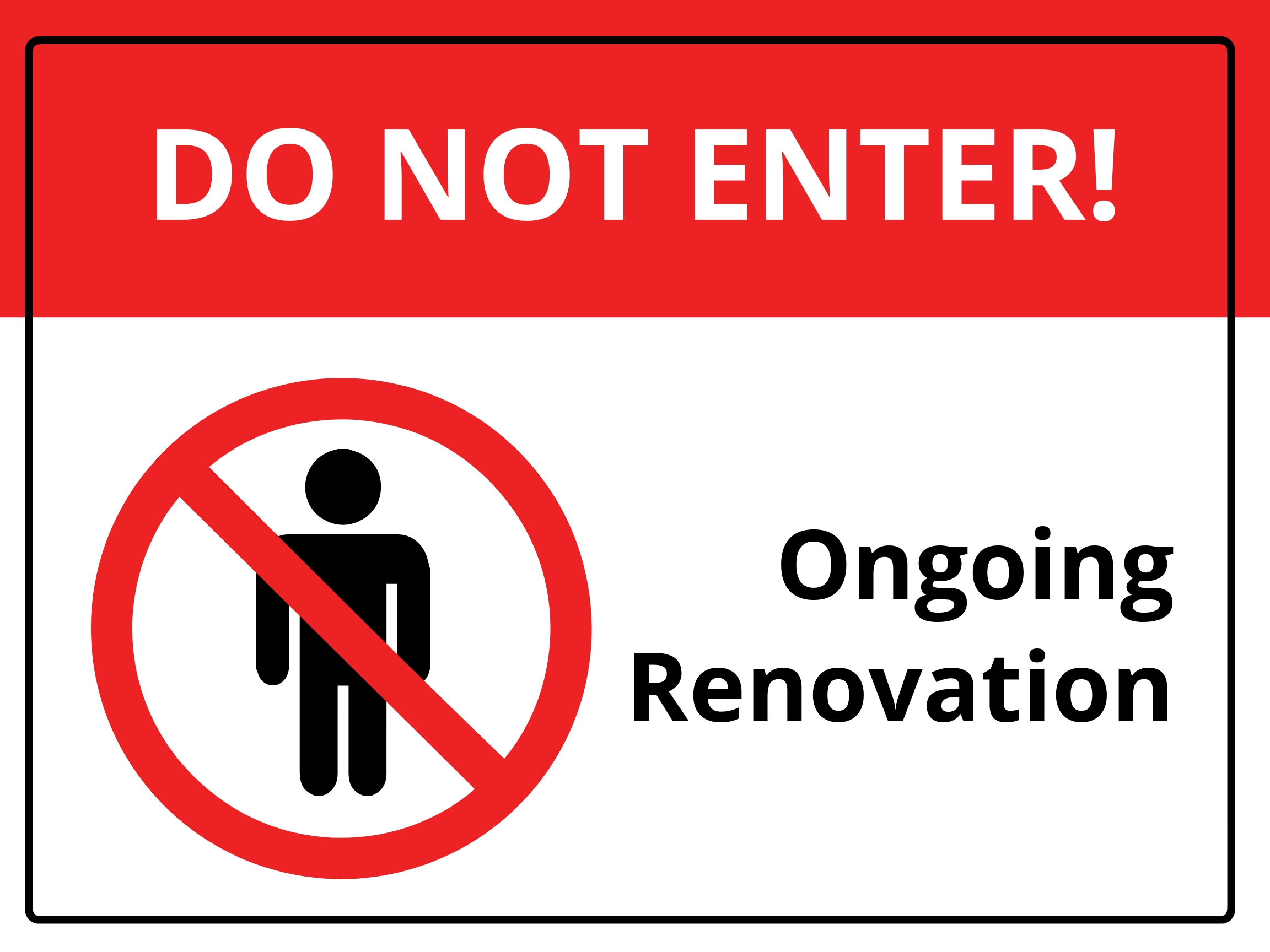 Do Not Enter Sign Word Template