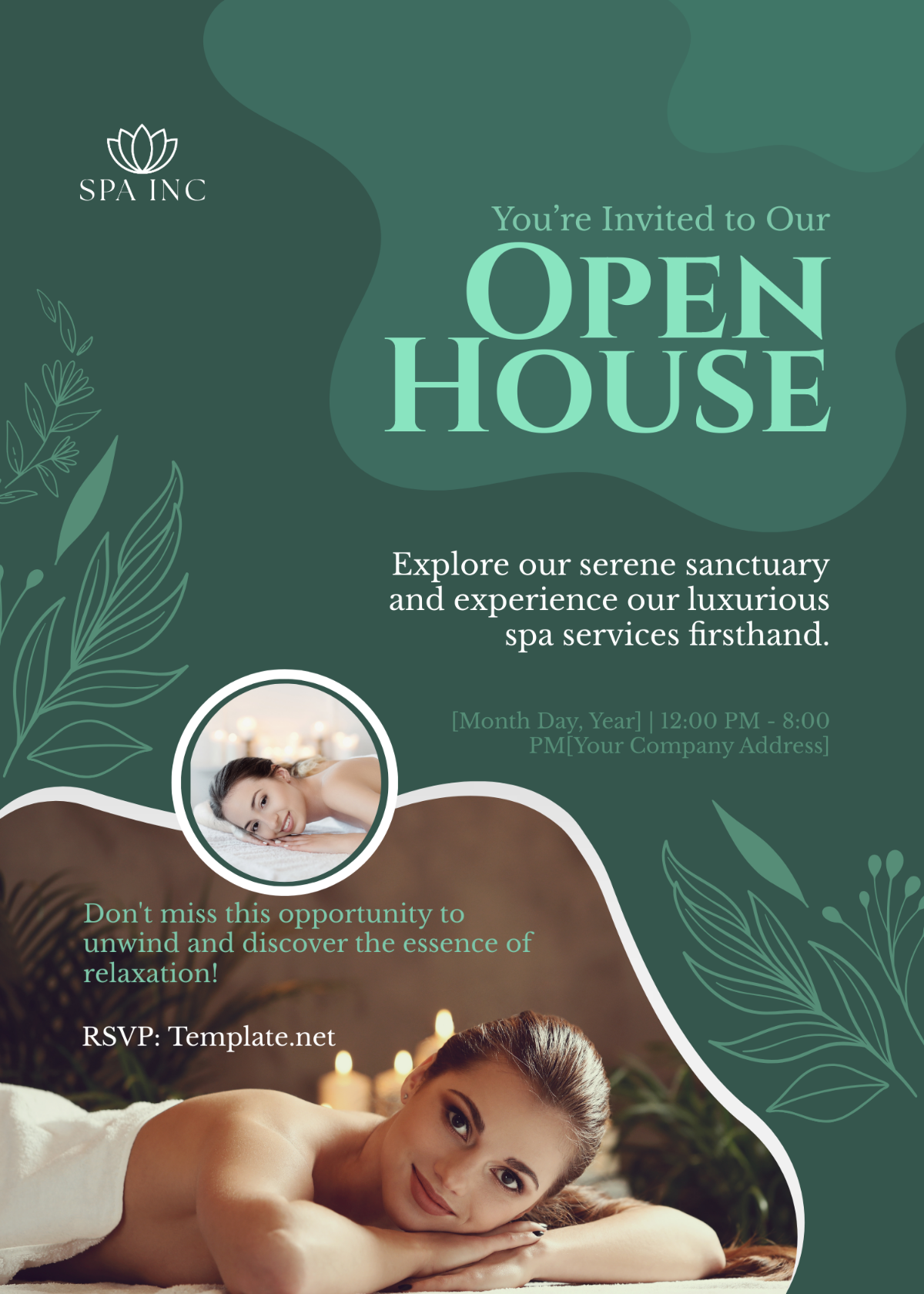 Spa Open House Invitation