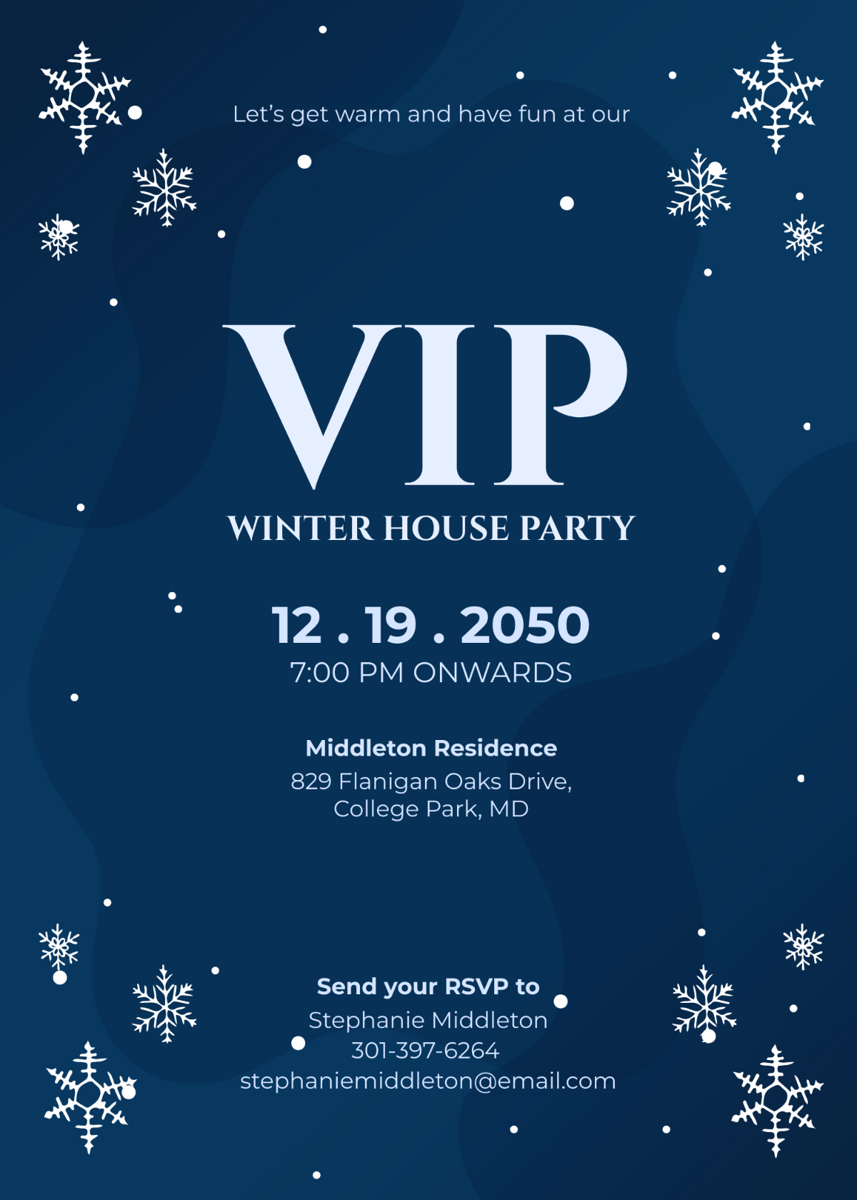 VIP Winter Party Invitation