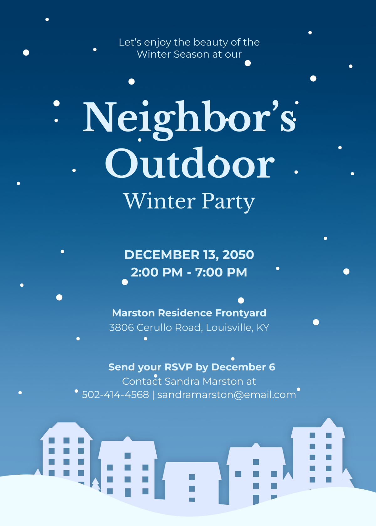 Outdoor Winter Party Invitation